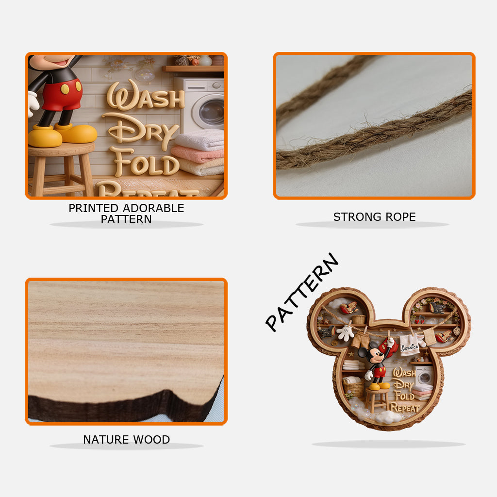 Personalized Mickey Mouse Wood Sign Custom Name Home Decor Wood Sign GradoCreations