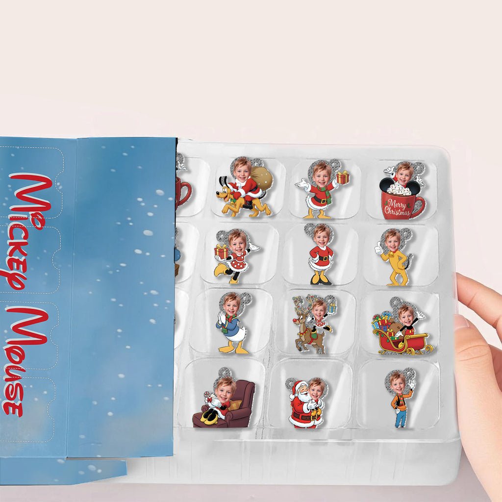 Personalized Mickey Mouse Advent Calendar with Ornaments - 24-Day Holiday Countdown Gift Advent Calendar With Ornaments GradoCreations