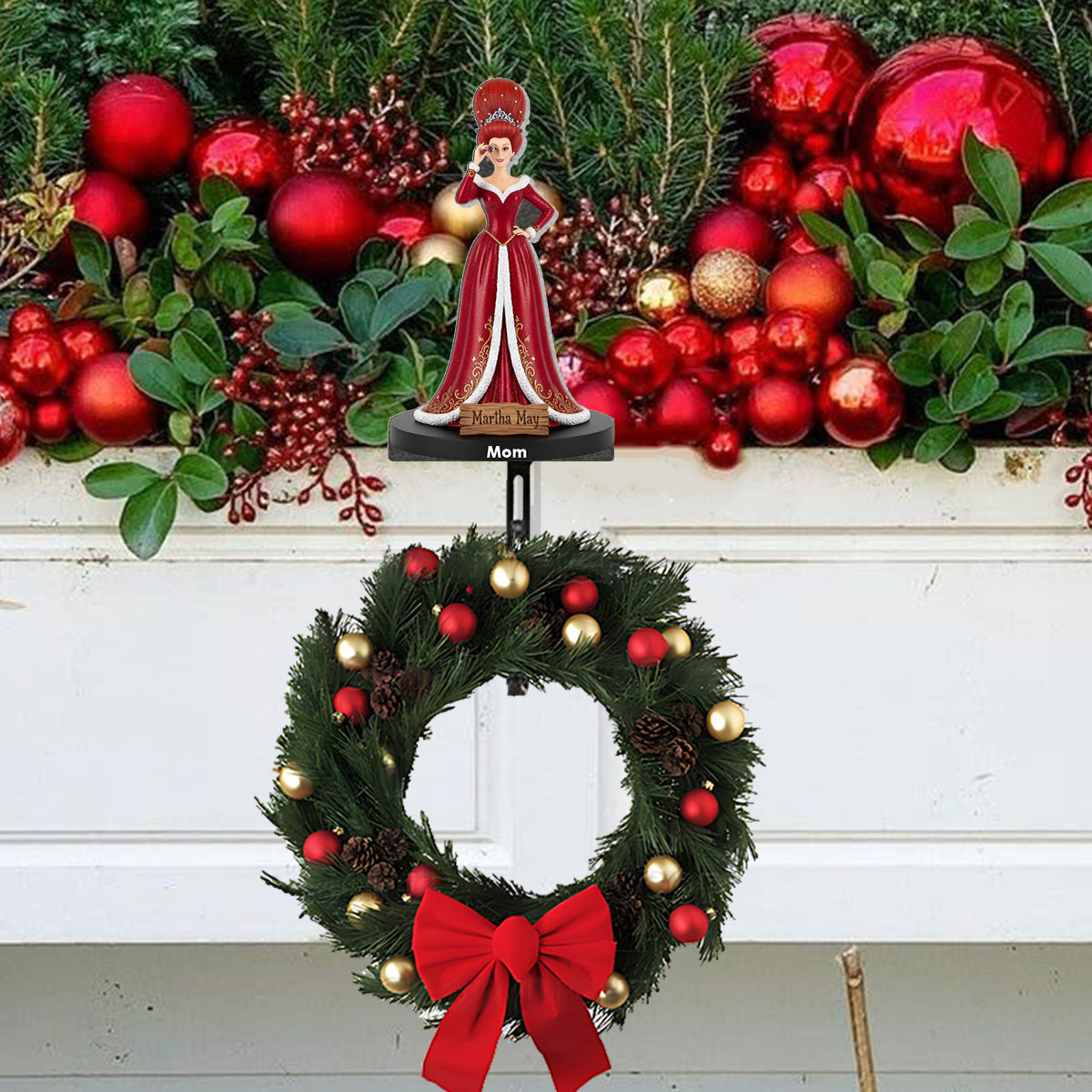 Personalized Shaped Stocking Hanger Custom Family Names Holiday Decor Shaped Stocking Hanger GradoCreations