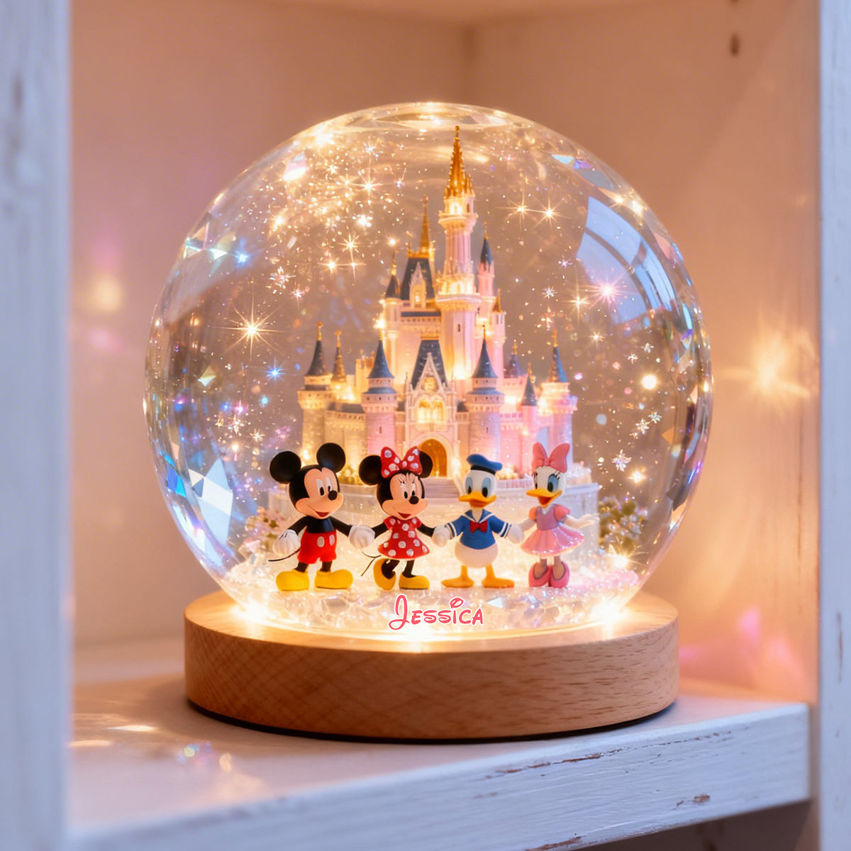 Personalized Disney Crystal Ball Night Light for Kids Gift Crystal Ball Night Light GradoCreations