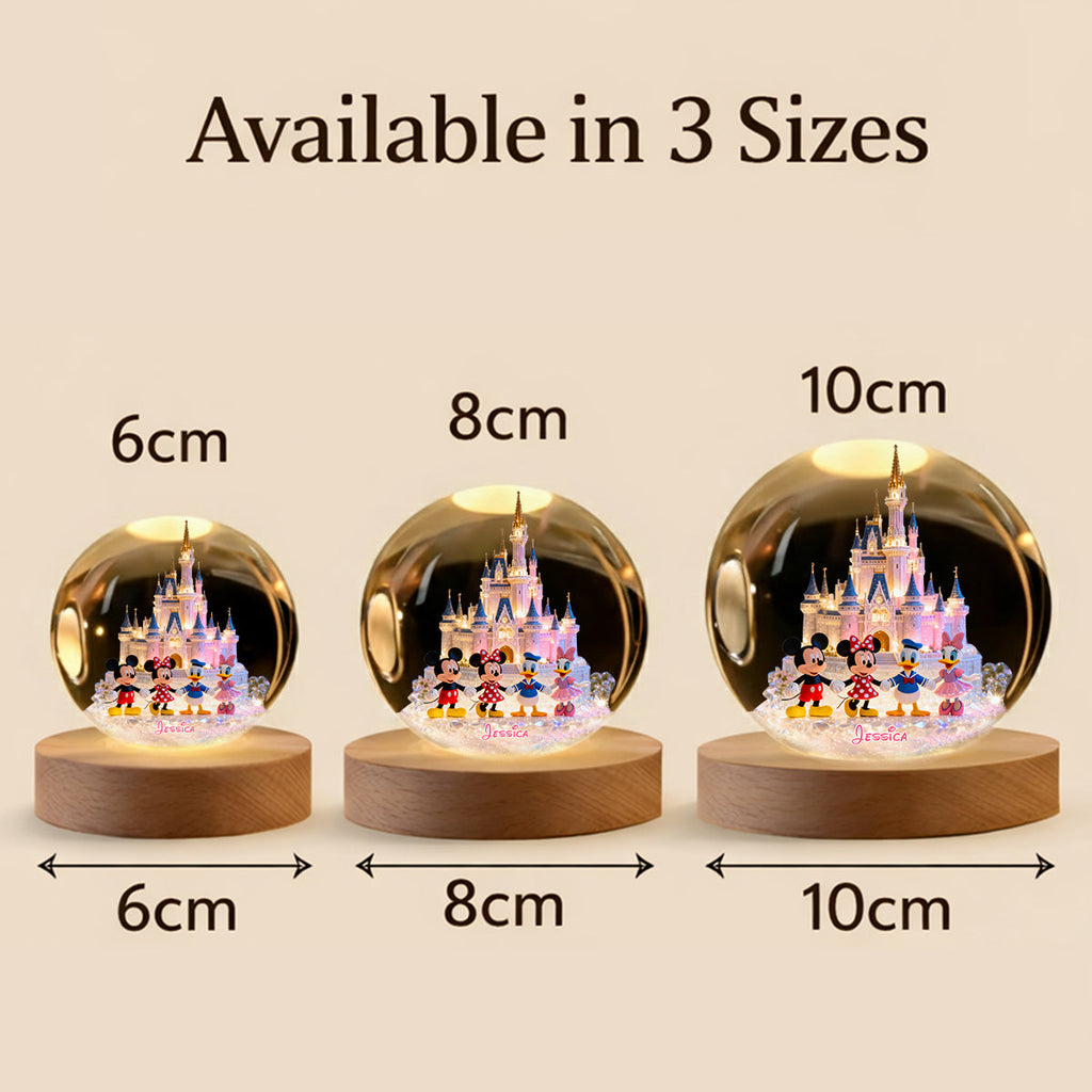 Personalized Disney Crystal Ball Night Light for Kids Gift Crystal Ball Night Light GradoCreations