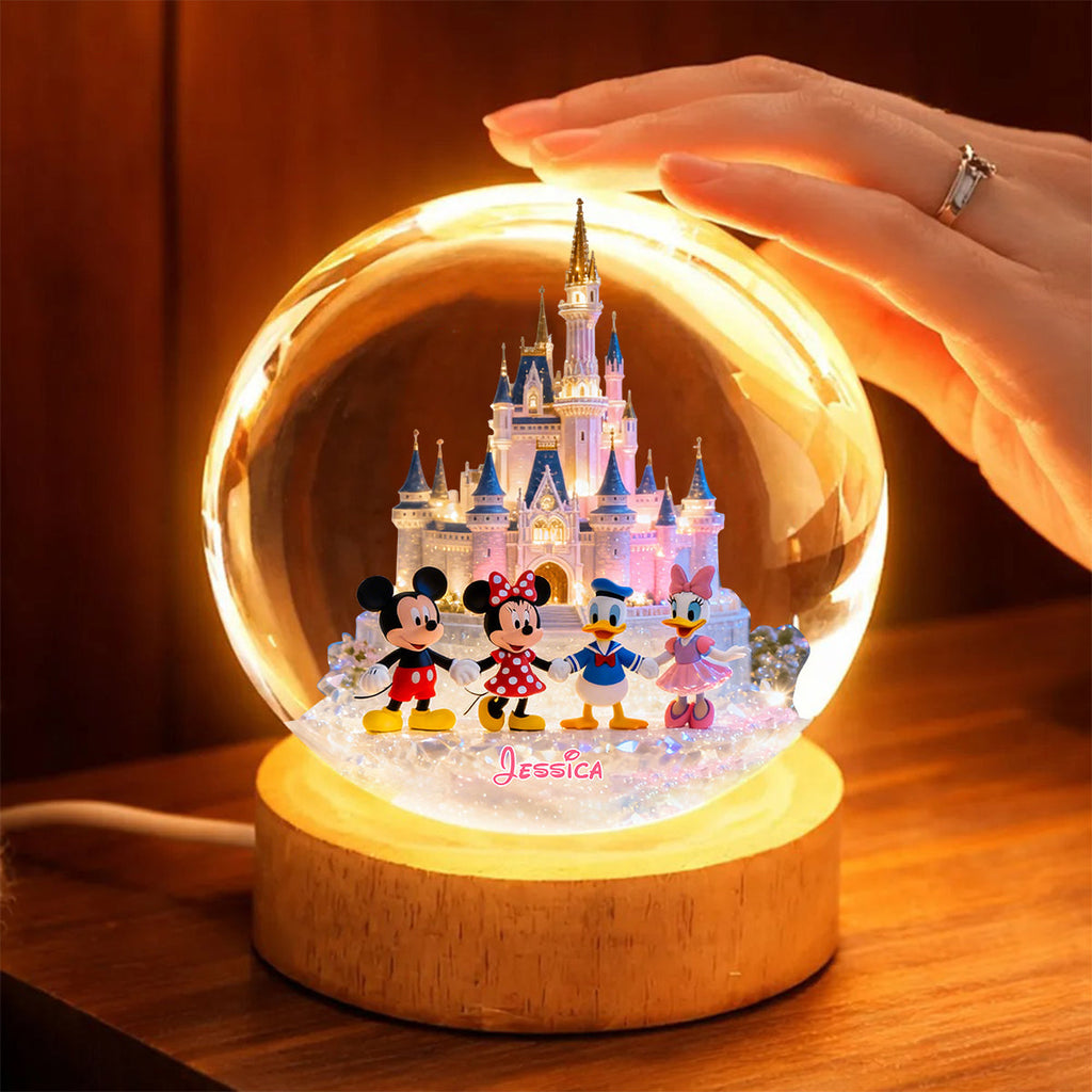 Personalized Disney Crystal Ball Night Light for Kids Gift Crystal Ball Night Light GradoCreations