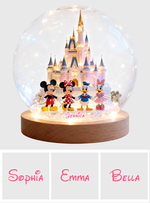 Personalized Disney Crystal Ball Night Light for Kids Gift Crystal Ball Night Light GradoCreations