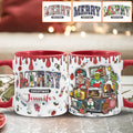 Personalized Christmas Accent Mug Custom Name Holiday Gift Accent Mug GradoCreations