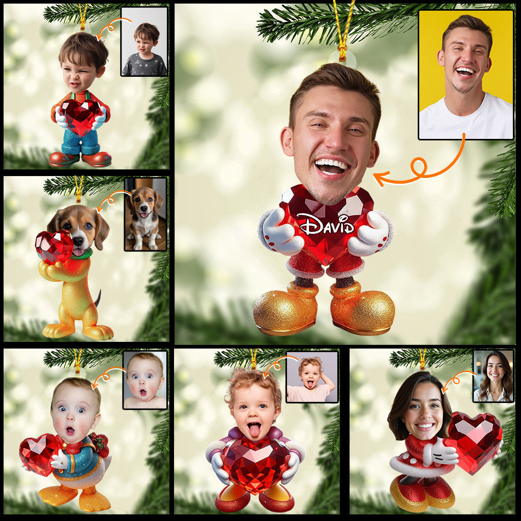 Personalized Custom Shaped Christmas Ornament Gift for Family Custom Shaped Ornament GradoCreations