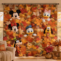 Personalized Mouse Autumn Blackout Window Curtain Set Window Curtains GradoCreations