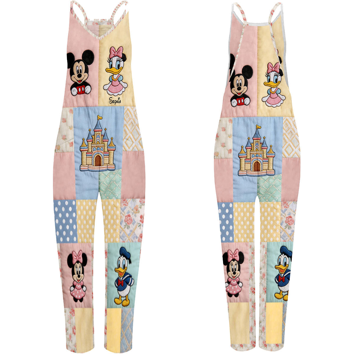 Personalized Loose-Fit Overalls with Disney Characters for Friends Loose-Fit Overalls/ Rompers GradoCreations