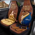 Personalized Beauty and the Beast Seat Covers with Custom Name for Couples Seat covers GradoCreations
