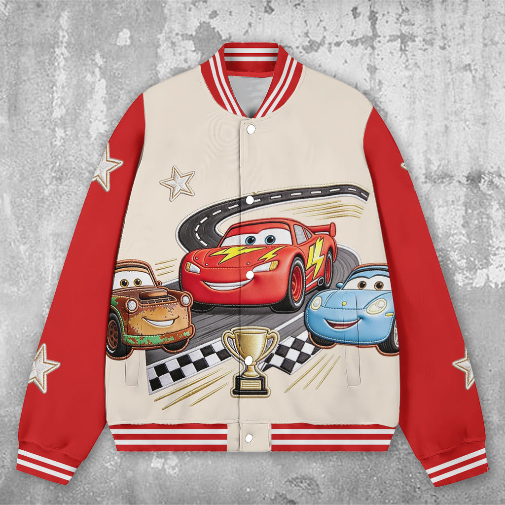 Personalized Cars Racing Lover Varsity Jacket for Kids Varsity Jacket GradoCreations
