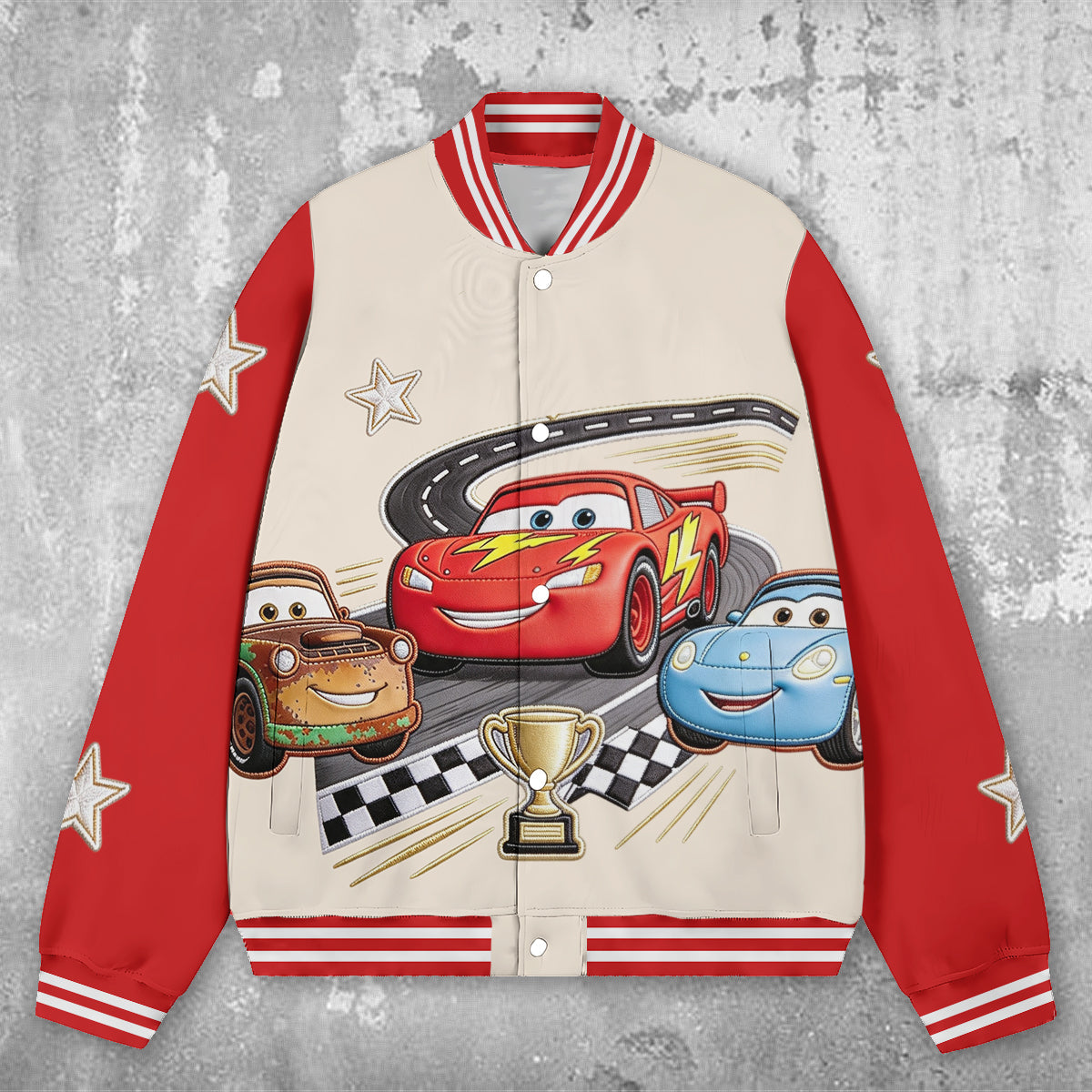 Personalized Cars Racing Lover Varsity Jacket for Kids Varsity Jacket GradoCreations