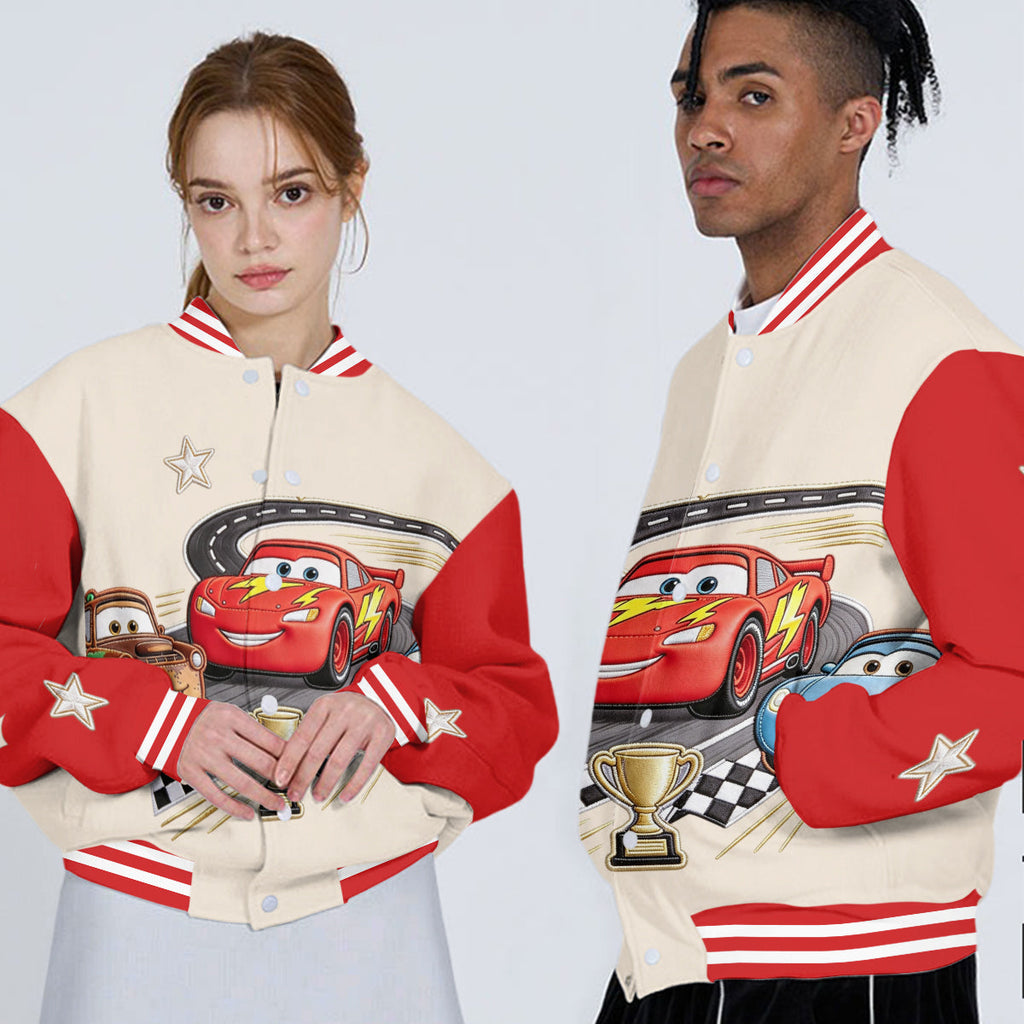 Personalized Cars Racing Lover Varsity Jacket for Kids Varsity Jacket GradoCreations