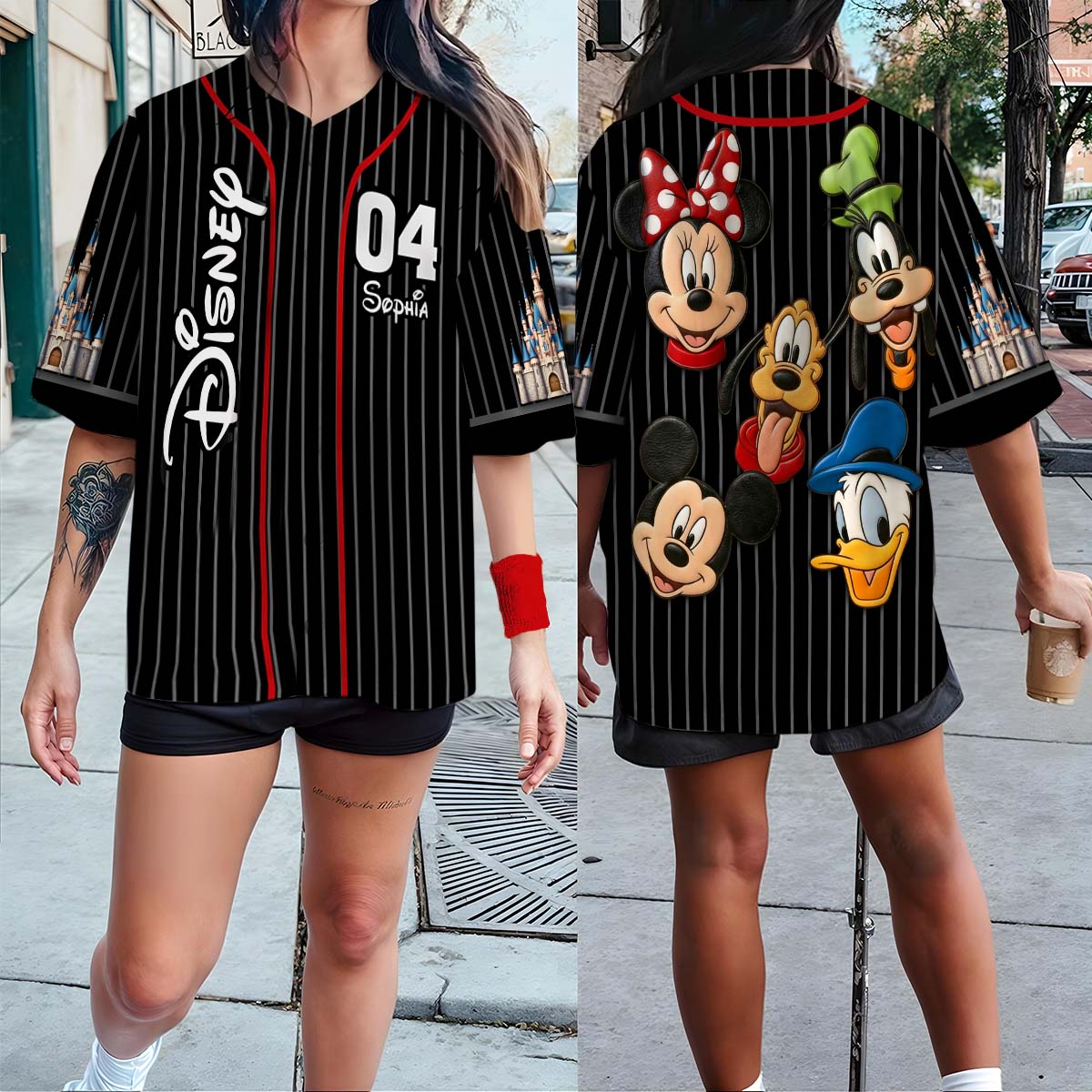 Personalized Mickey Mouse Baseball Jersey Custom Name Gift Baseball Jersey GradoCreations