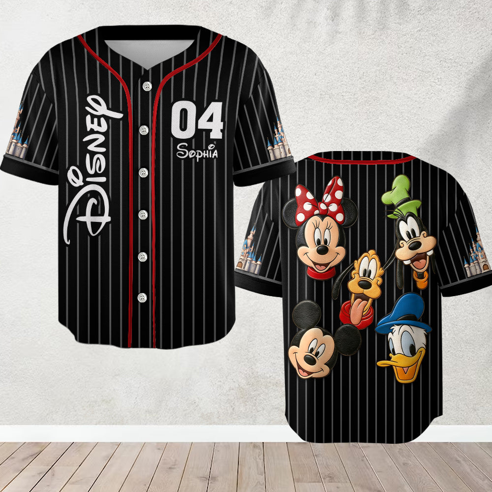 Personalized Mickey Mouse Baseball Jersey Custom Name Gift Baseball Jersey GradoCreations