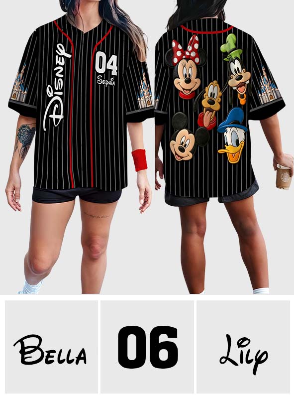 Personalized Mickey Mouse Baseball Jersey Custom Name Gift Baseball Jersey GradoCreations