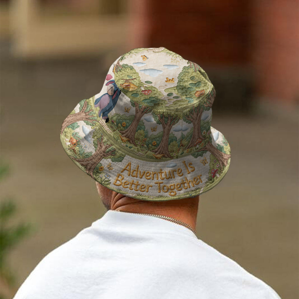 Personalized Adventure Bear Bucket Hat Custom Name Gift Bucket Hat GradoCreations