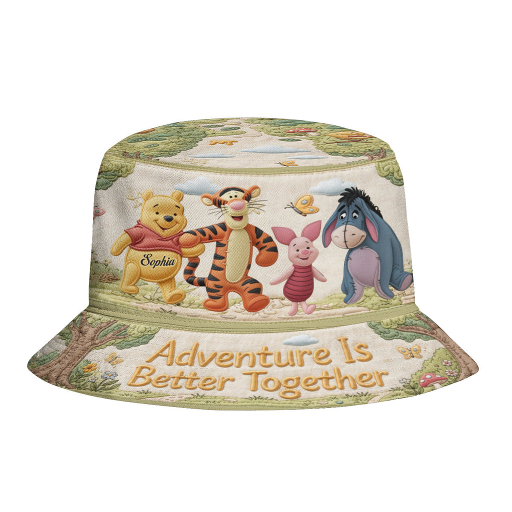 Personalized Adventure Bear Bucket Hat Custom Name Gift Bucket Hat GradoCreations