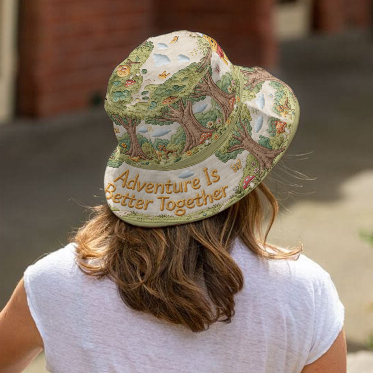 Personalized Adventure Bear Bucket Hat Custom Name Gift Bucket Hat GradoCreations