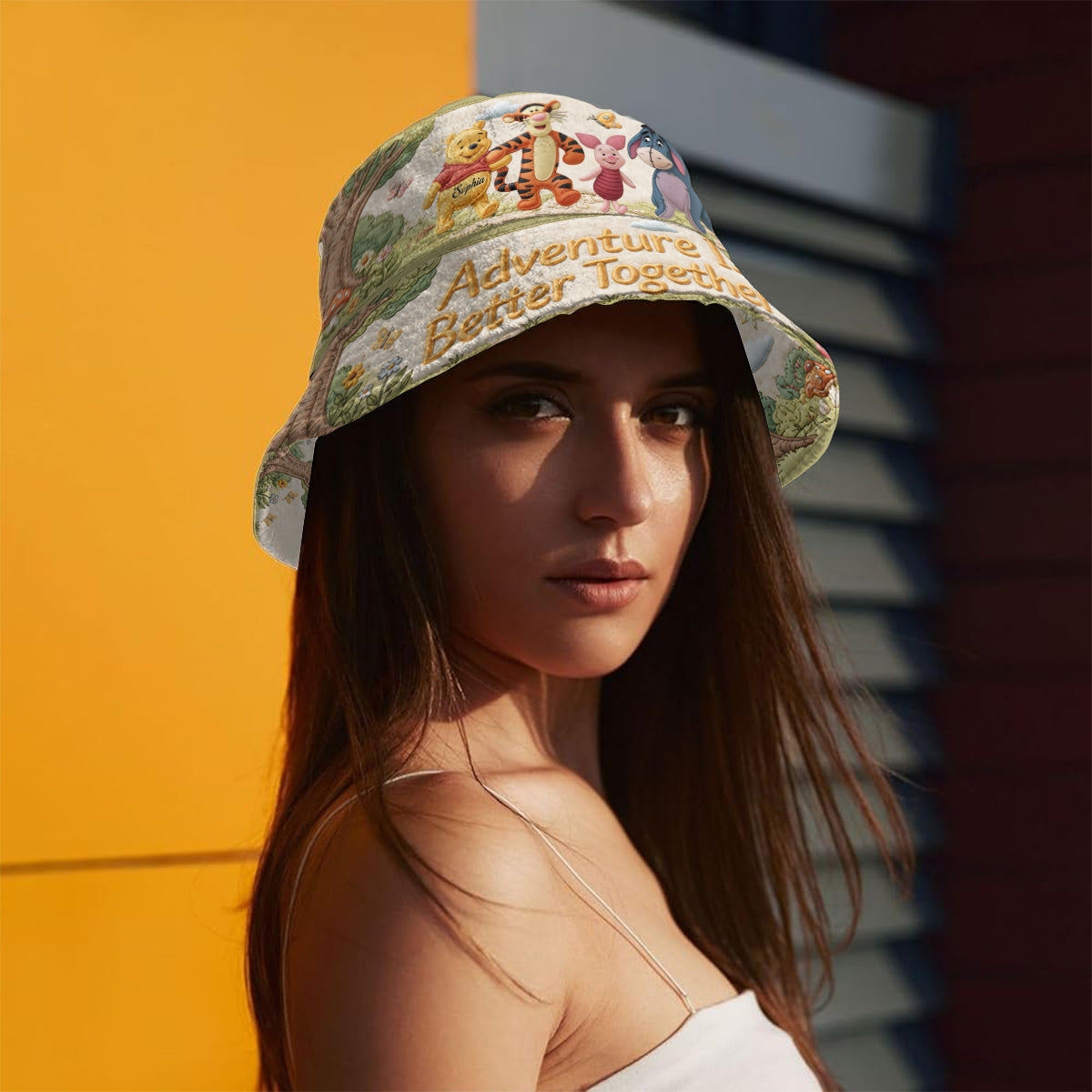 Personalized Adventure Bear Bucket Hat Custom Name Gift Bucket Hat GradoCreations