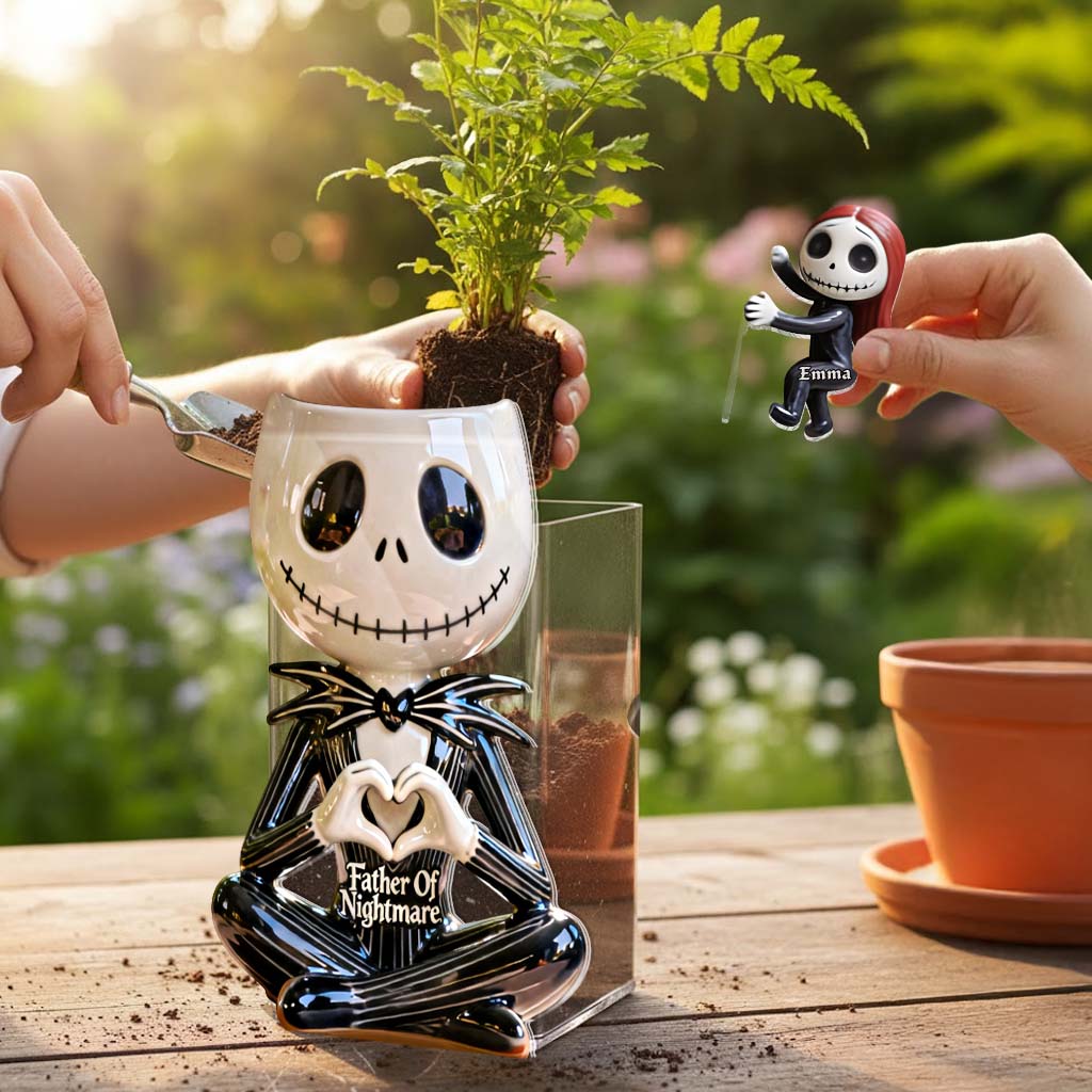 Personalized Nightmare Acrylic Pot and Stake Unique Gift Acrylic Pot & Stake GradoCreations