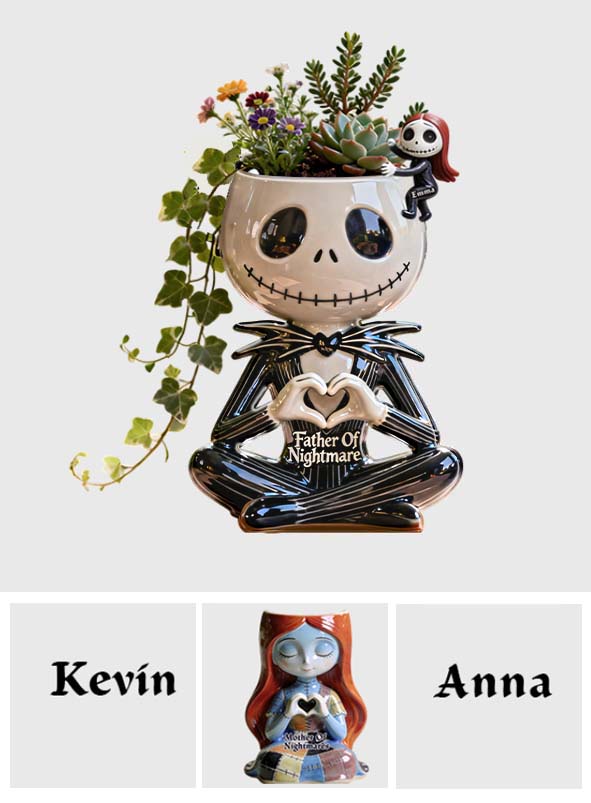Personalized Nightmare Acrylic Pot and Stake Unique Gift Acrylic Pot & Stake GradoCreations