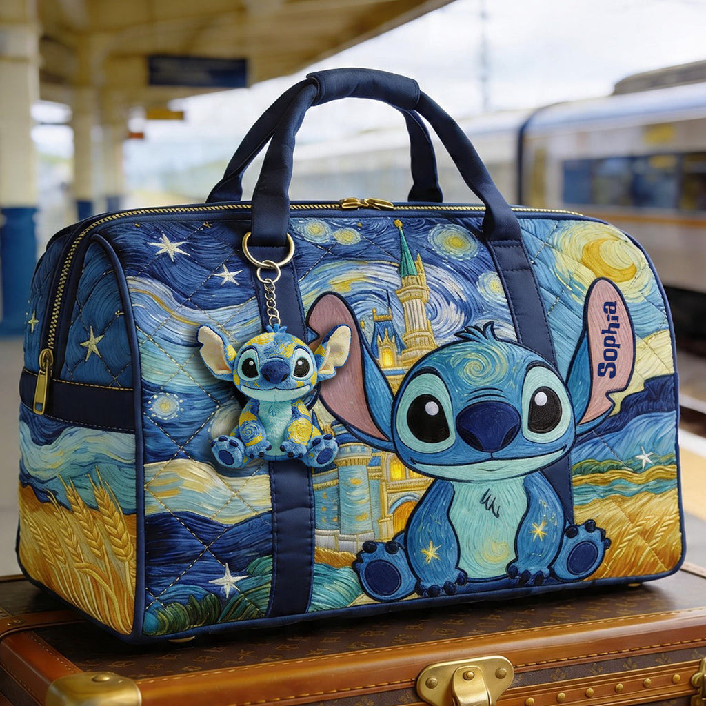 Personalized Ohana Quilt Duffle Bag & Plush Charm Gift Quilt Duffle Bag & Plush Charm GradoCreations