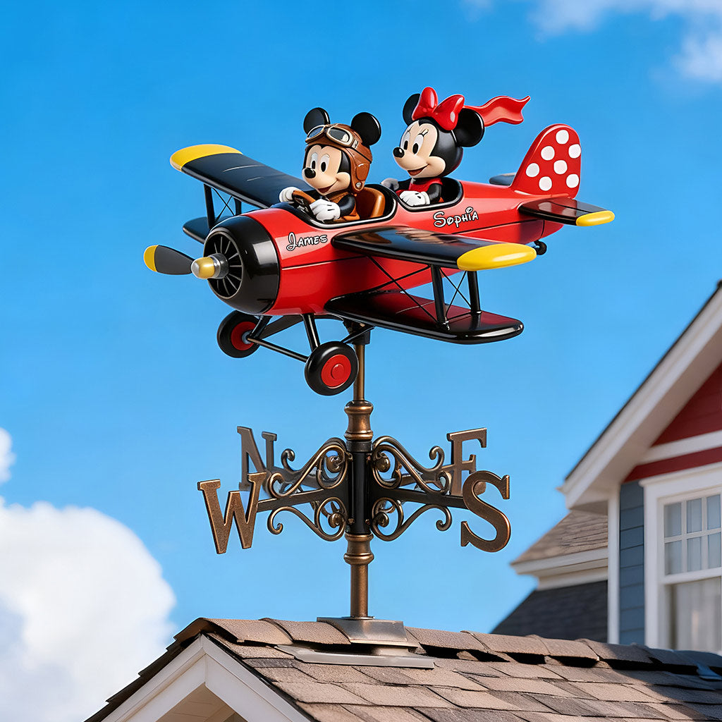 Personalized Mouse Couple Weather Vane Custom Name Outdoor Decor Weather Vane GradoCreations
