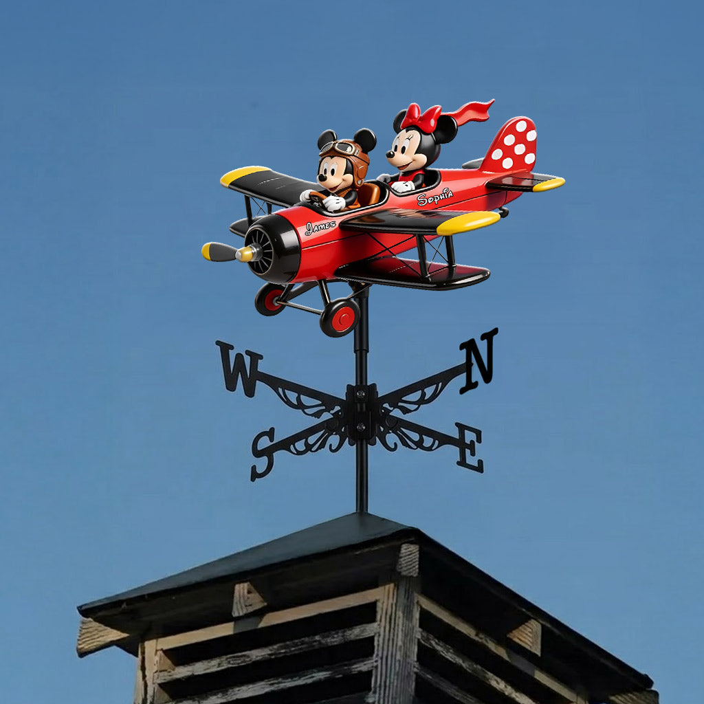 Personalized Mouse Couple Weather Vane Custom Name Outdoor Decor Weather Vane GradoCreations