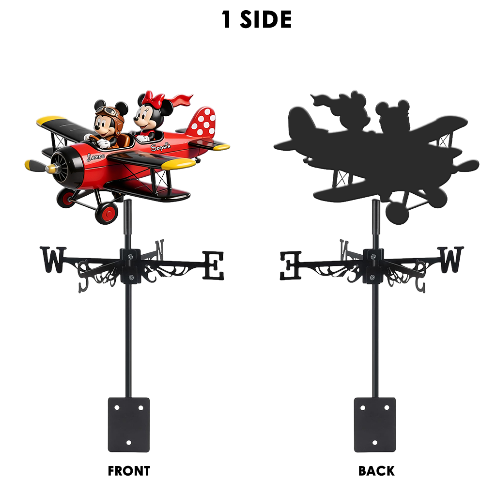 Personalized Mouse Couple Weather Vane Custom Name Outdoor Decor Weather Vane GradoCreations