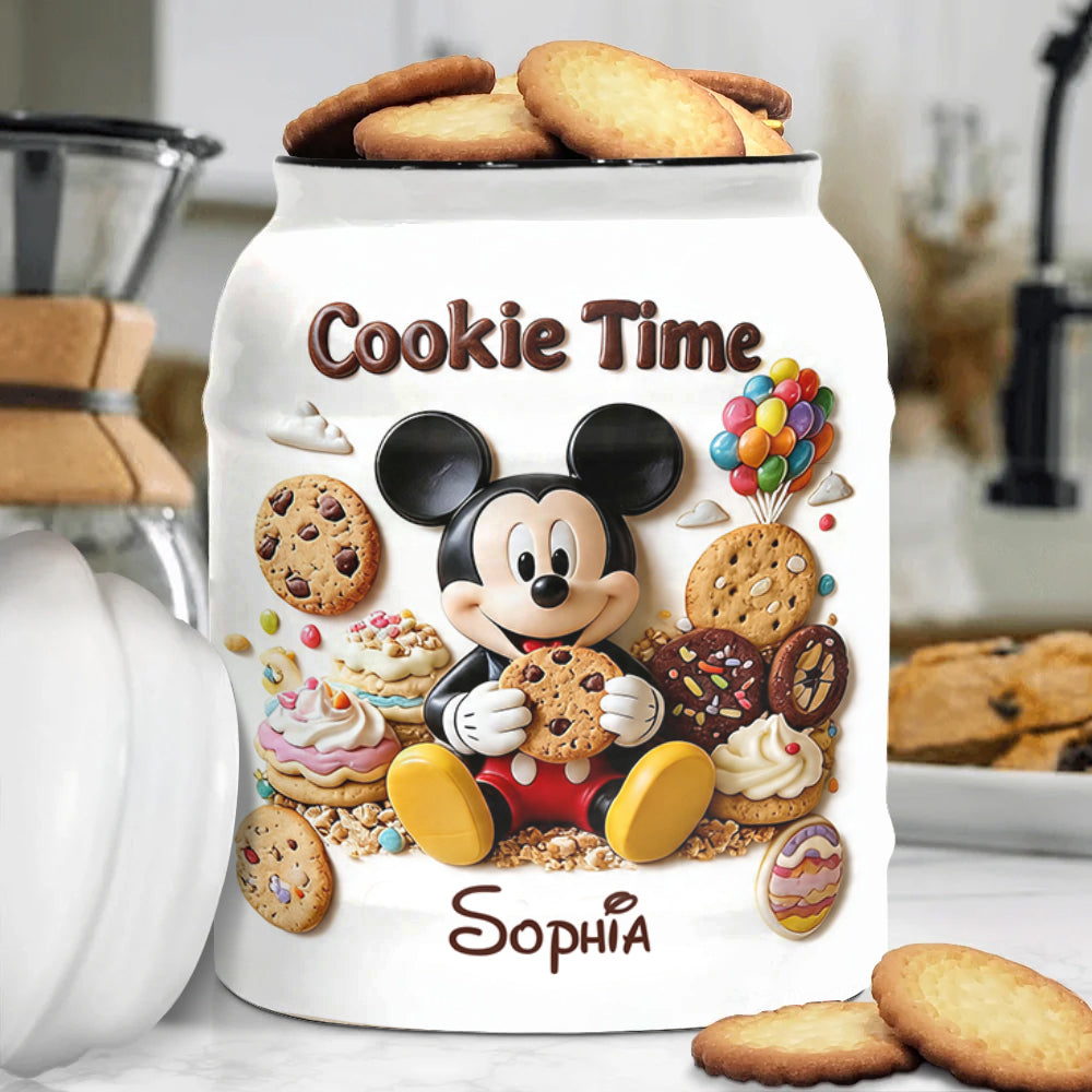 Personalized Mickey Mouse Cookie Jar Custom Name Gift for Kids Cookie Jar GradoCreations