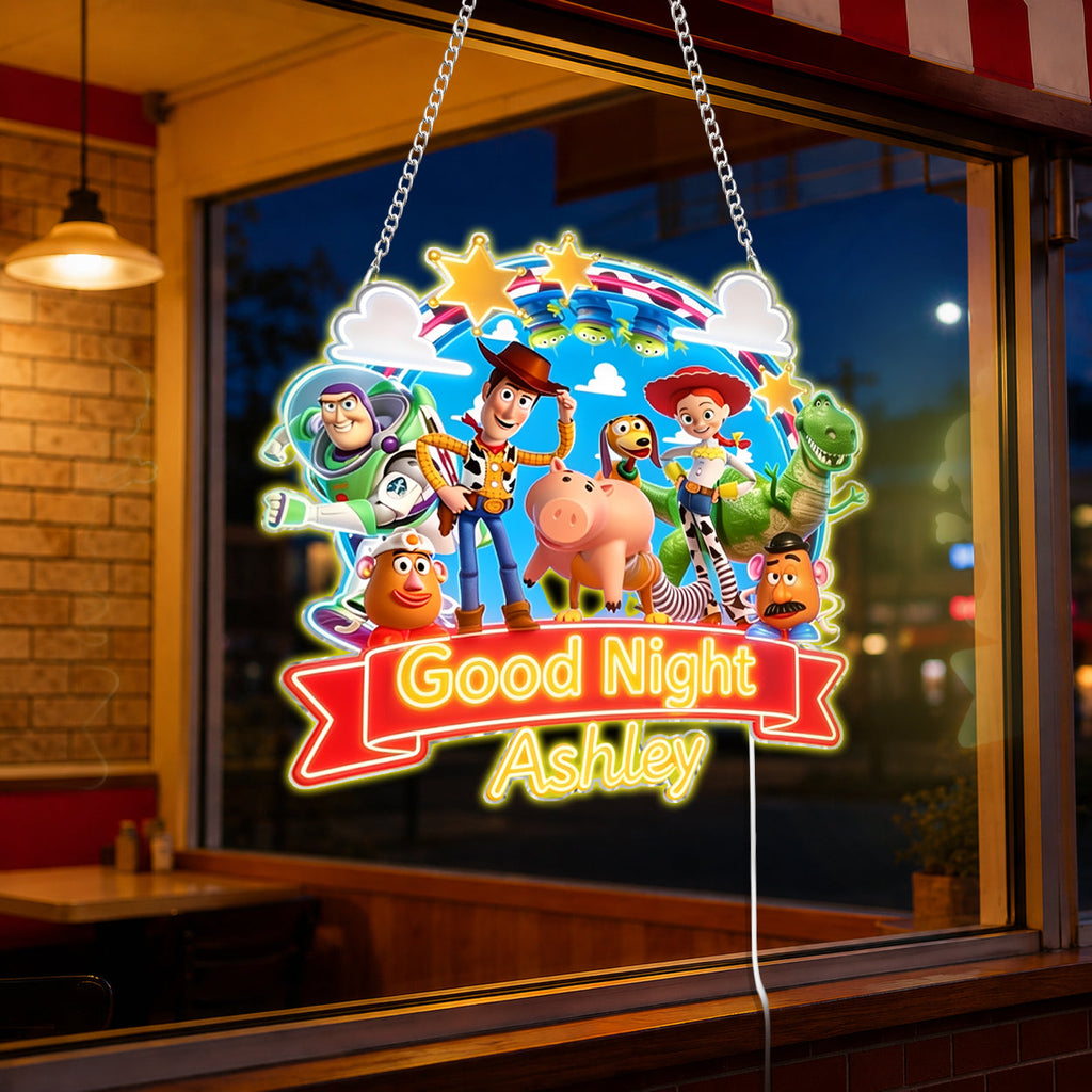 Personalized Toy Story Neon LED Light Sign Custom Name Birthday Gift for Kids Neon LED Light Sign GradoCreations