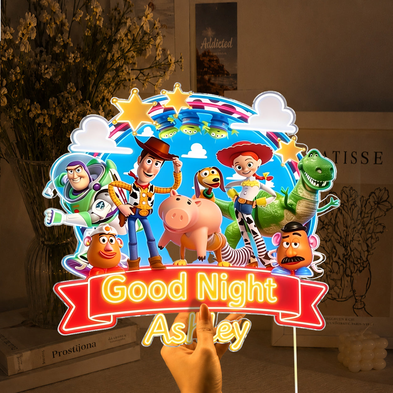 Personalized Toy Story Neon LED Light Sign Custom Name Birthday Gift for Kids Neon LED Light Sign GradoCreations