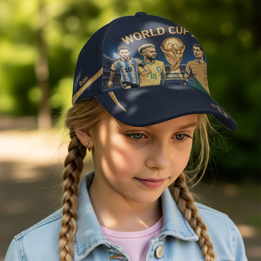 Personalized World Cup 2026 Cap Custom Name Gift for Football Fans