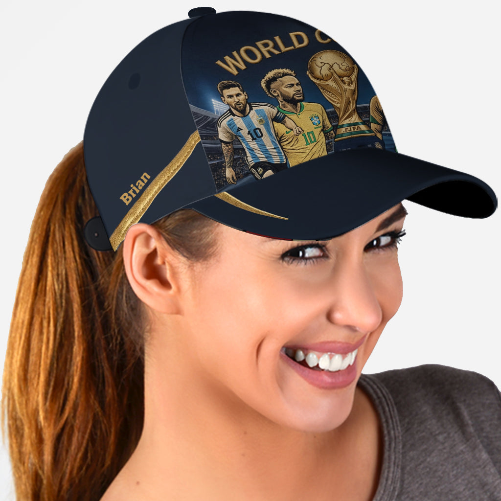 Personalized World Cup 2026 Cap Custom Name Gift for Football Fans
