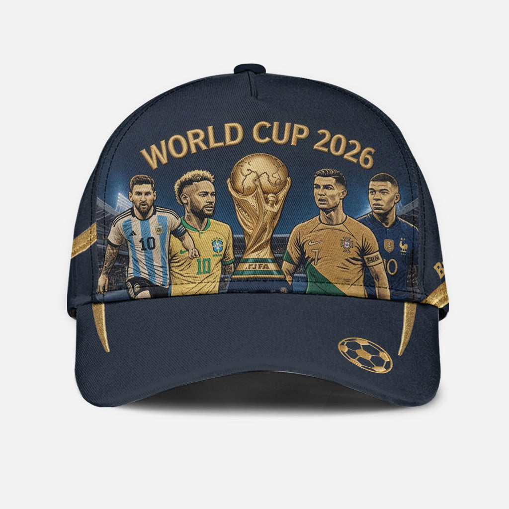 Personalized World Cup 2026 Cap Custom Name Gift for Football Fans