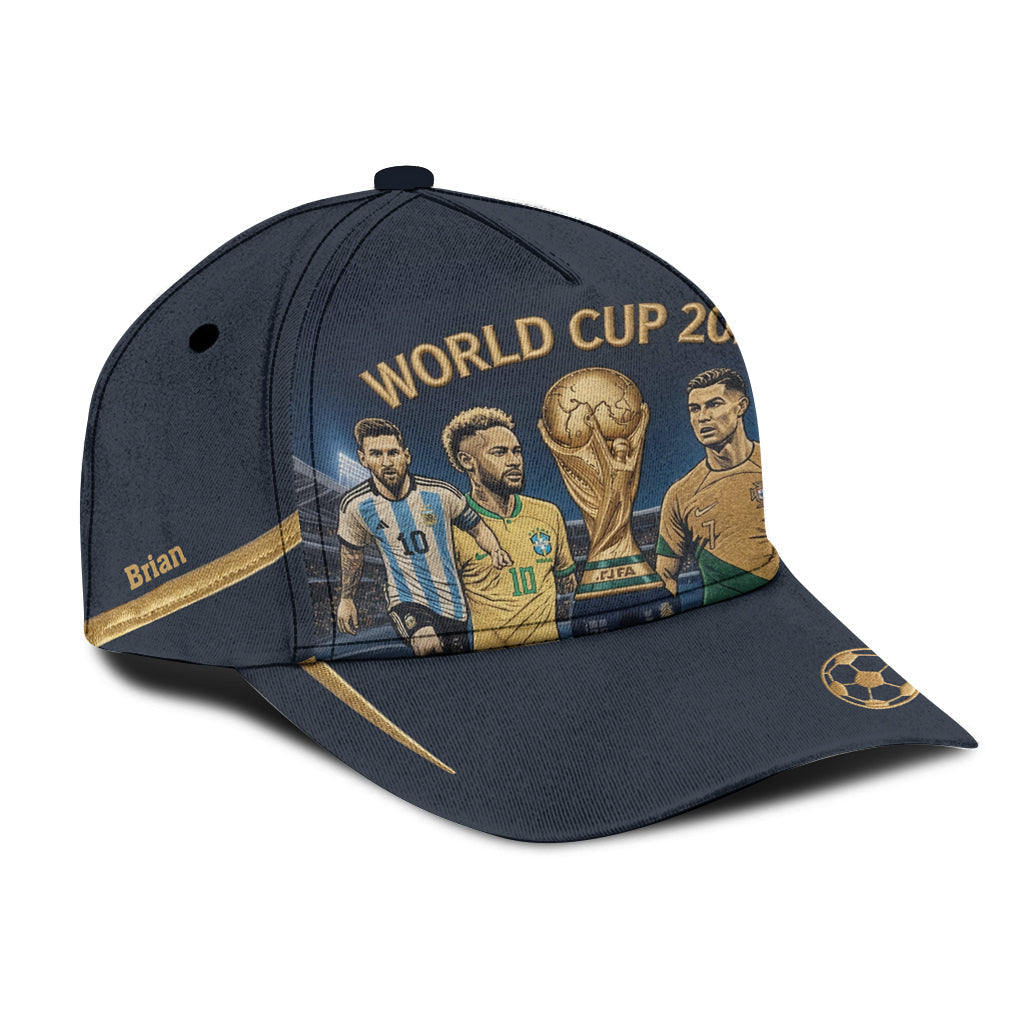 Personalized World Cup 2026 Cap Custom Name Gift for Football Fans