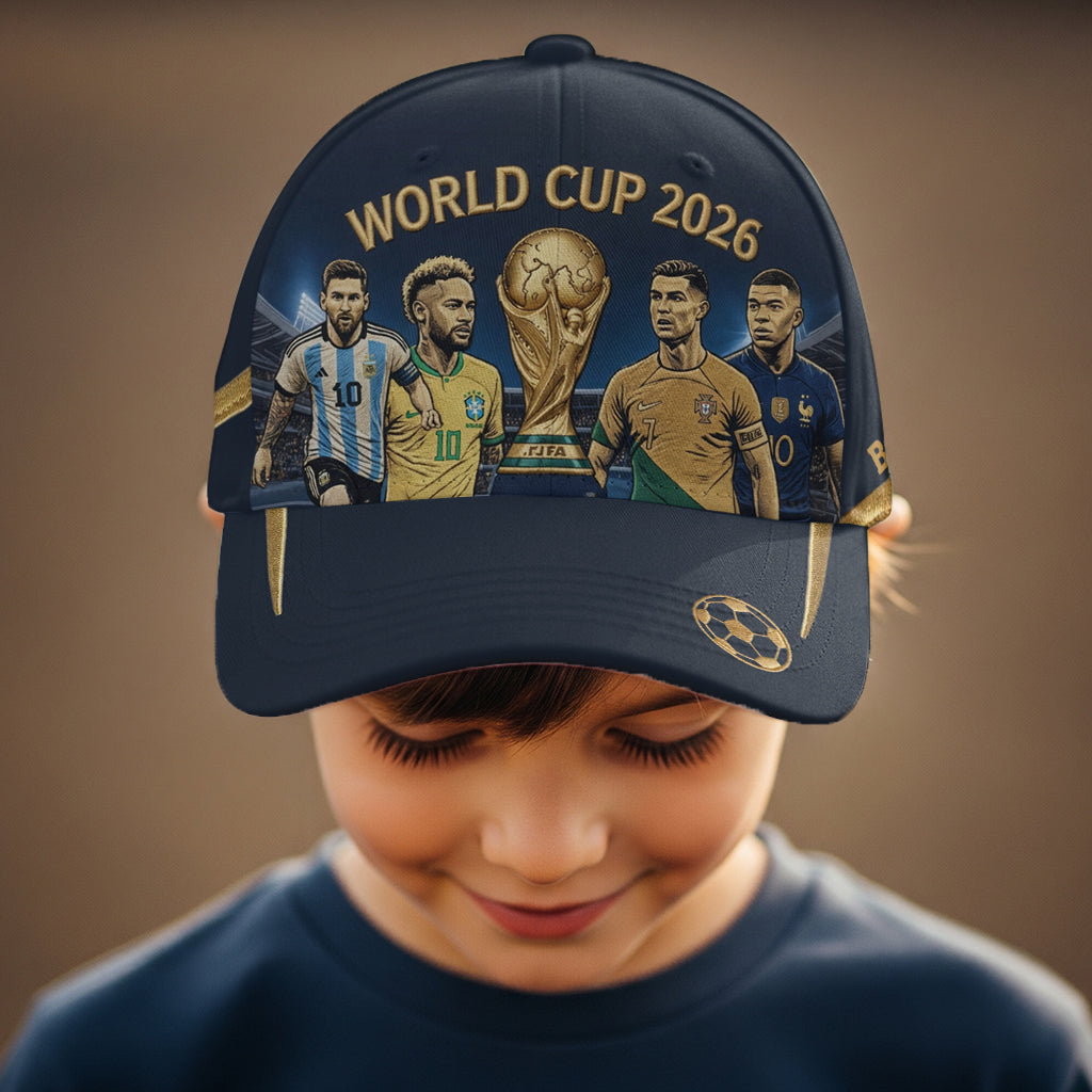 Personalized World Cup 2026 Cap Custom Name Gift for Football Fans