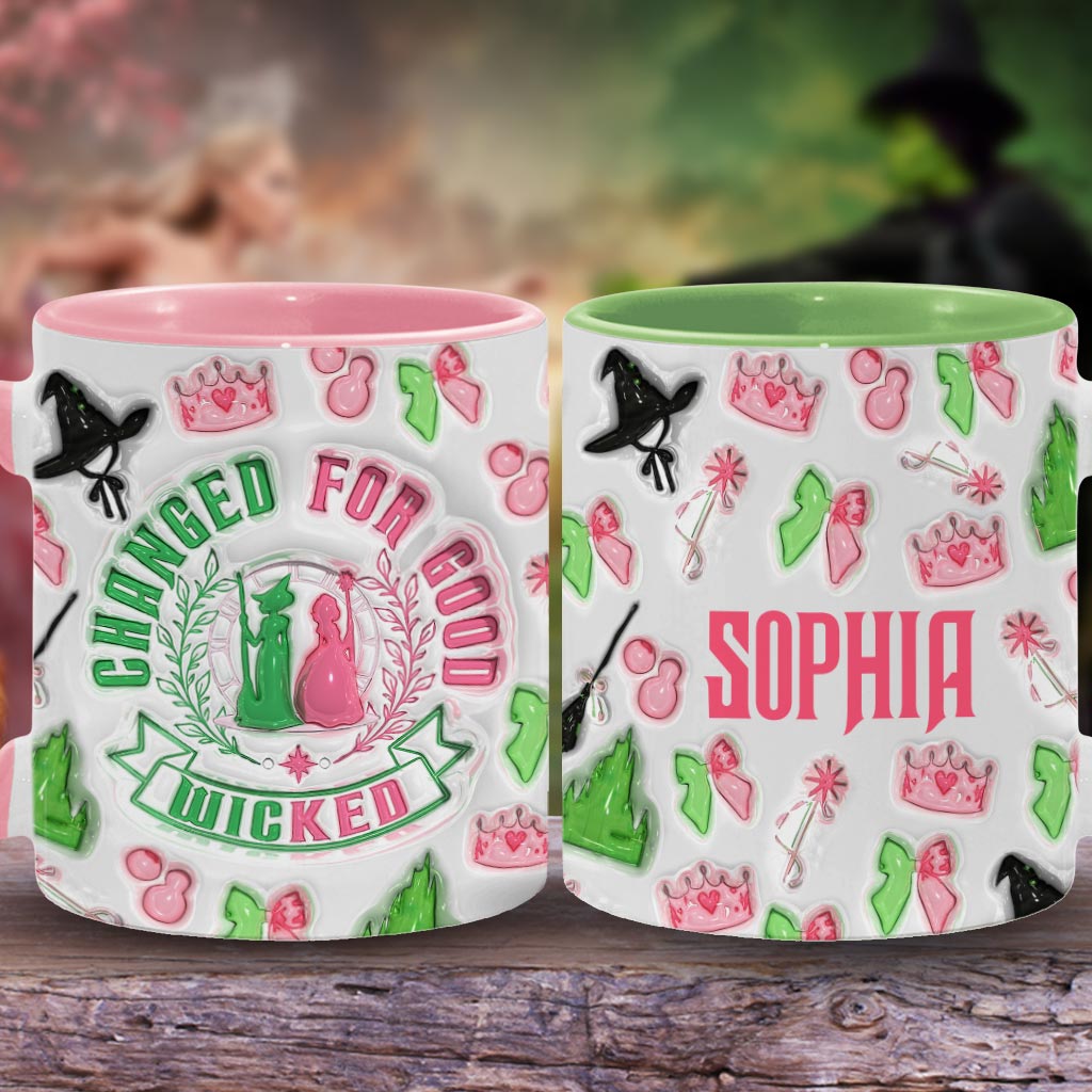 Personalized Witch Accent Mug Custom Name Gift for Halloween Accent Mug GradoCreations