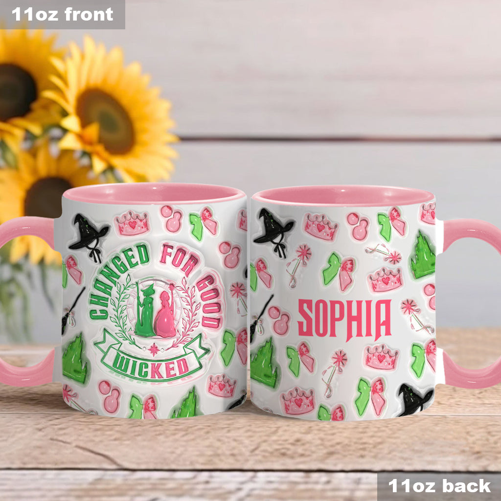 Personalized Witch Accent Mug Custom Name Gift for Halloween Accent Mug GradoCreations