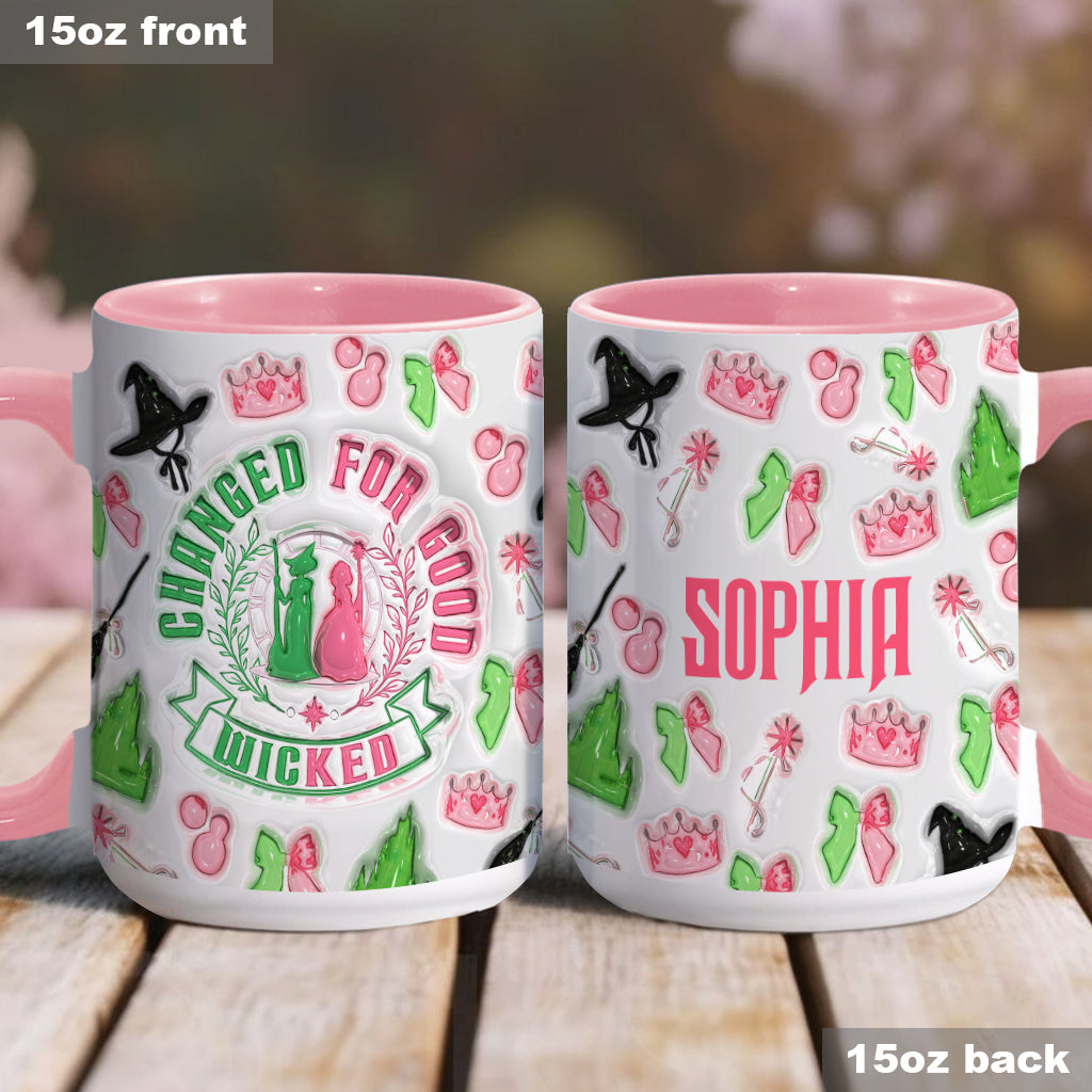 Personalized Witch Accent Mug Custom Name Gift for Halloween Accent Mug GradoCreations