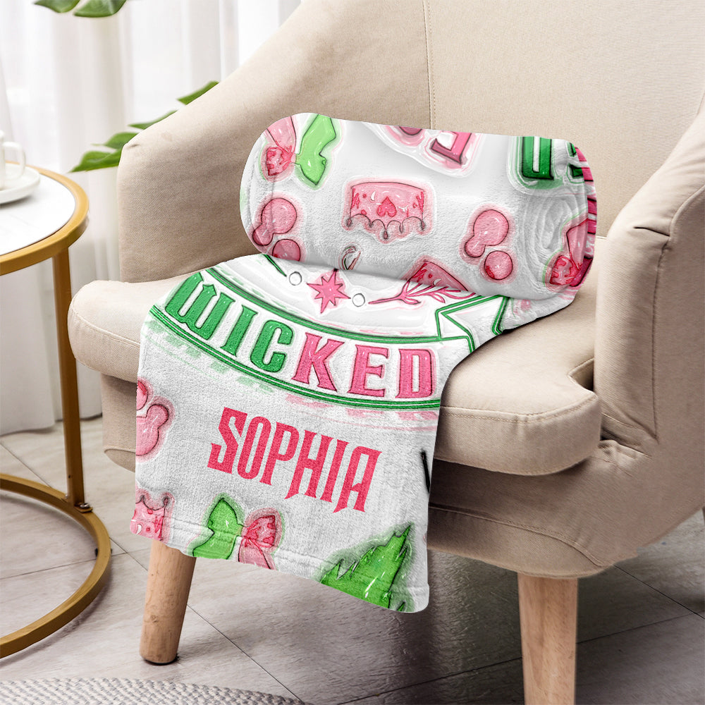 Personalized Witch Blanket Custom Name Gift for Halloween Blanket GradoCreations