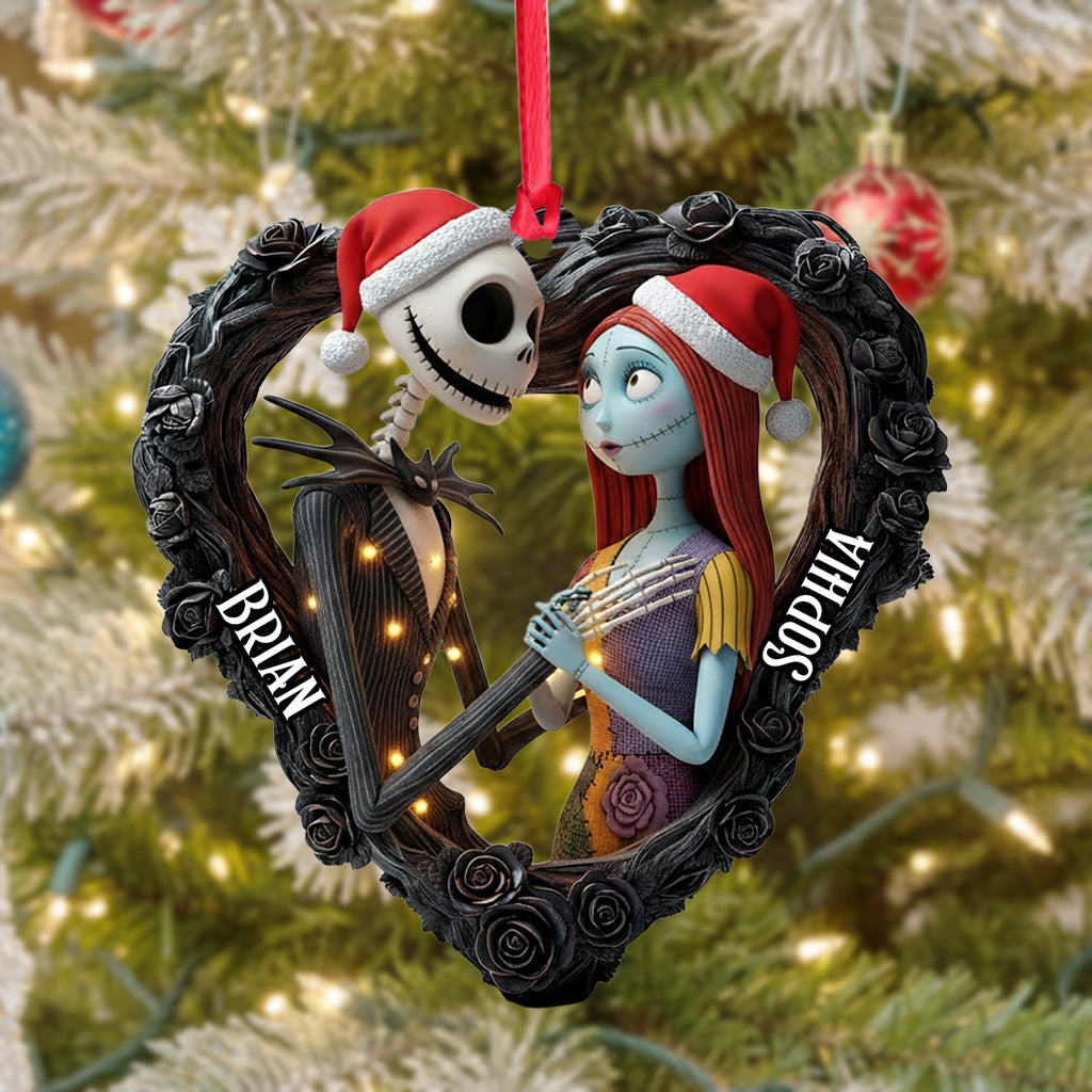 Personalized Nightmare Before Christmas Ornament Gift for Couples Ornament GradoCreations