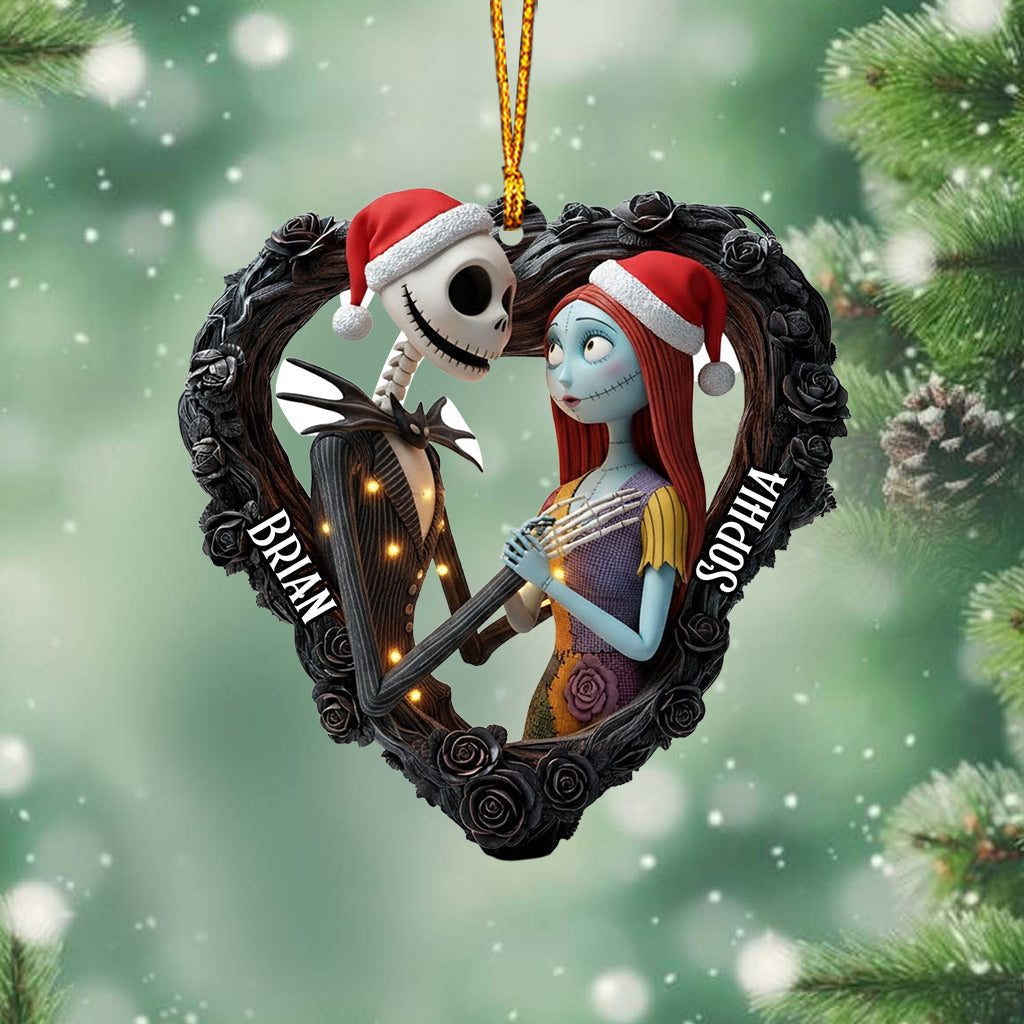 Personalized Nightmare Before Christmas Ornament Gift for Couples Ornament GradoCreations