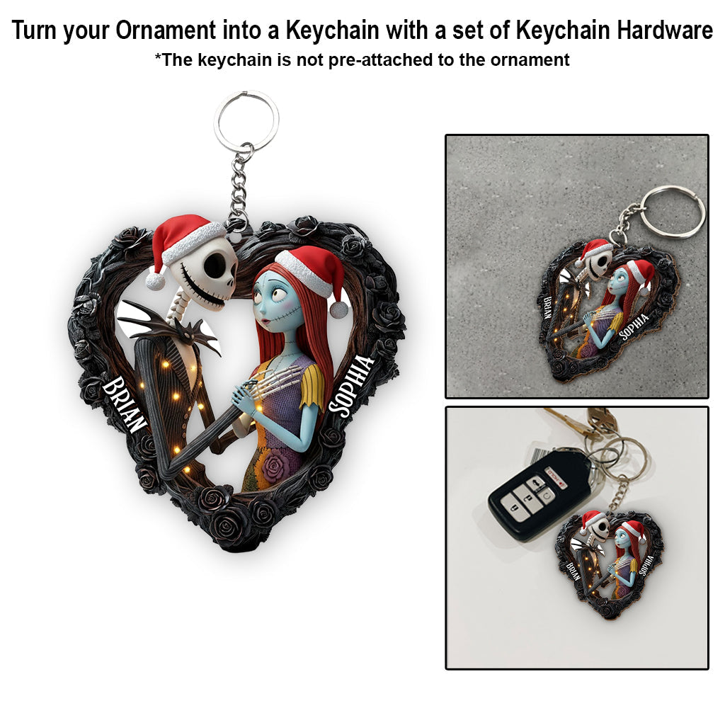 Personalized Nightmare Before Christmas Ornament Gift for Couples Ornament GradoCreations