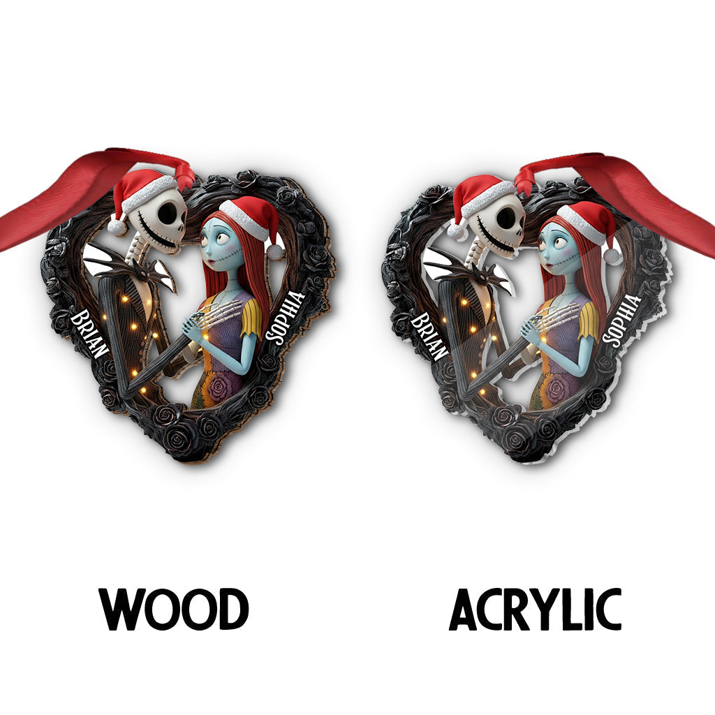 Personalized Nightmare Before Christmas Ornament Gift for Couples Ornament GradoCreations