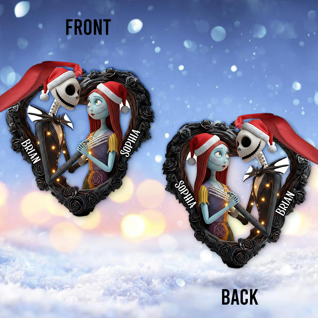 Personalized Nightmare Before Christmas Ornament Gift for Couples Ornament GradoCreations