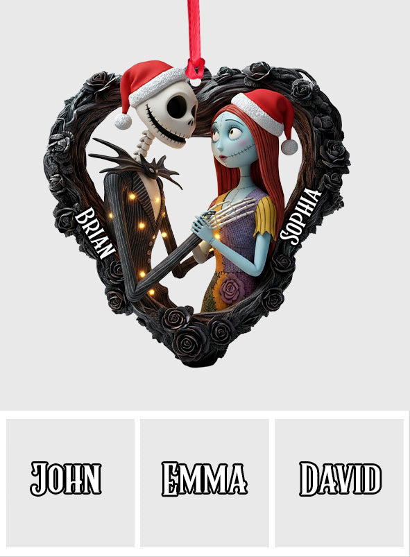 Personalized Nightmare Before Christmas Ornament Gift for Couples Ornament GradoCreations