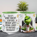 Personalized Christmas Accent Mug with Grinch Design for Holiday Gift Accent Mug GradoCreations