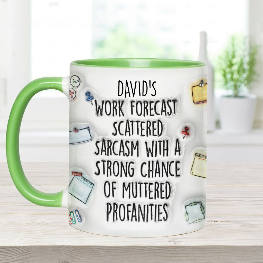 Personalized Christmas Accent Mug with Grinch Design for Holiday Gift Accent Mug GradoCreations