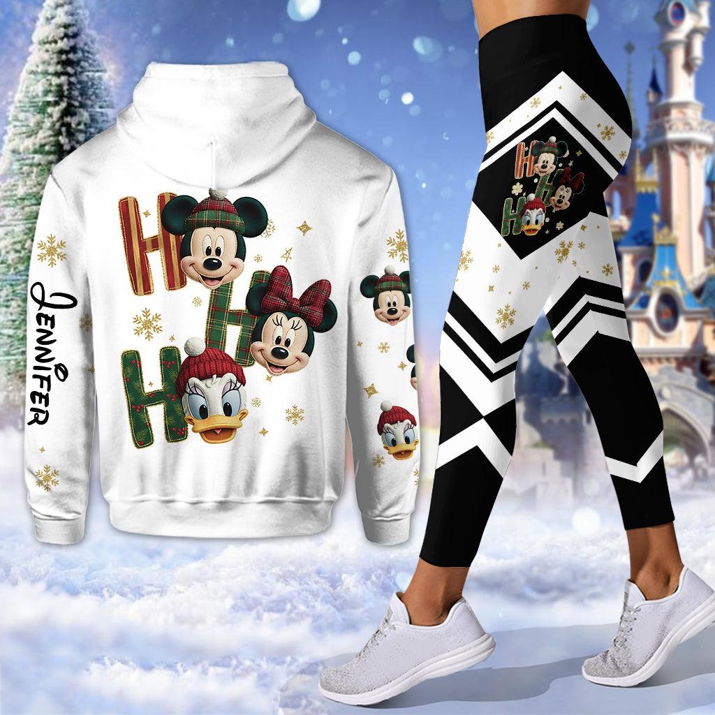 Personalized Christmas Mouse Hoodie and Leggings Gift Set Hoodie & Leggings GradoCreations