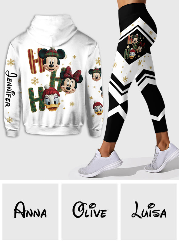 Personalized Christmas Mouse Hoodie and Leggings Gift Set Hoodie & Leggings GradoCreations
